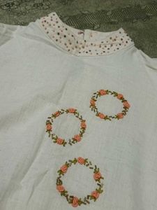 Embroidered Floral Top