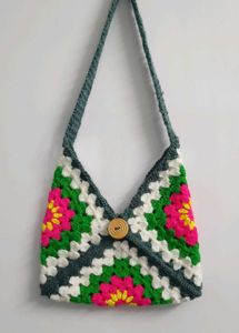 Crochet 🧶 Floral Sling Bag