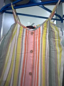 Striped Button-Front Maxi Dress