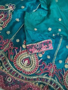 Peacock Blue Color Lehenga