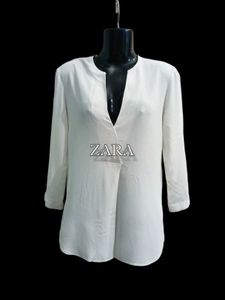 Zara White Tunic Top