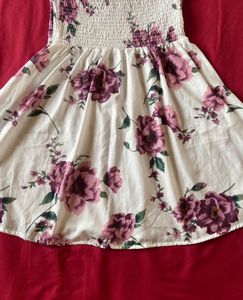 Off Shoulder Floral Printed Dress
