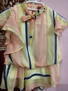 Striped Ruffle Top