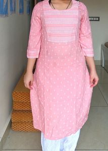 Pink Printed Kurta