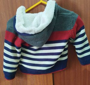 2 Striped Zip-Up Wool Jaket for Kids