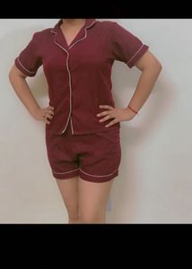 Burgundy Night Suit