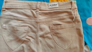 Beige/Cream Colour Jeans