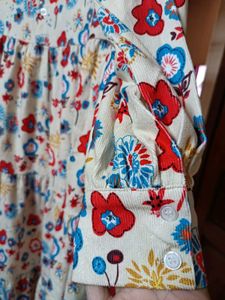 TIERED CORDUROY DRESS