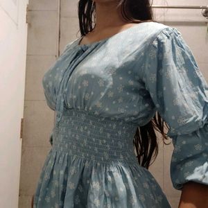 Babyblue Floral Cute Top (Women&#39;s)
