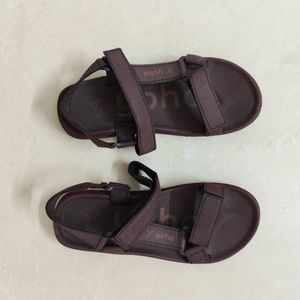 Boho Brown Leather Sandals