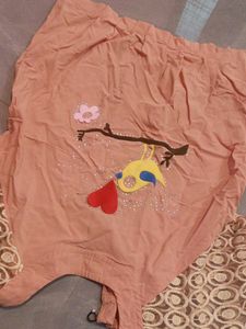 Cute Bird Applique Baby Top