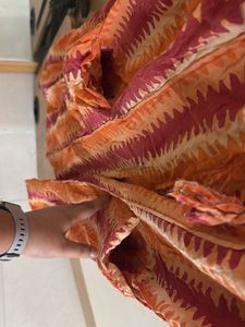 Boho Orange Sleeveless Dress