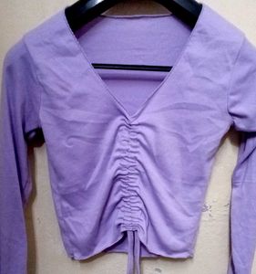 Cute Purple Long Sleeve Top