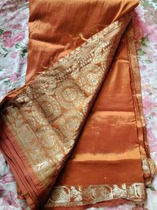 Silk Orange Saree