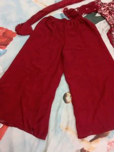 Maroon Embroidered Kurta Set
