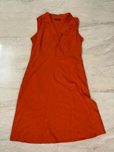 Orange Shirt Dress