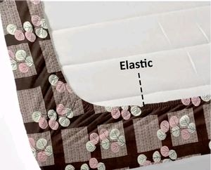 Printed Glace Cotton Elastic Fitted