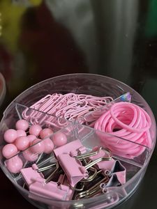 Pink Office Supplies Set