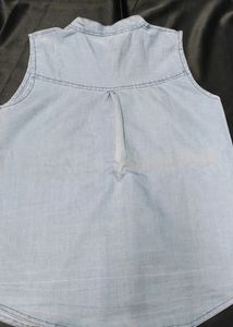 John Players Denim Sleeveless Shirt