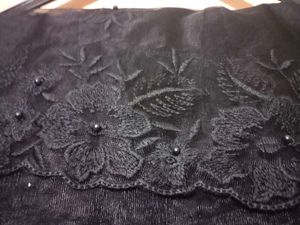 Elegant Black Lace Saree