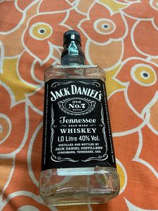 Empty Jack Daniel's 1.0 Litre Glass Bottle