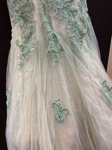 Party wear Sea Green Single piece