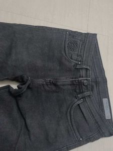 Gray Wash Denim Jeans