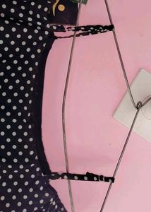 Casual Printed Women Black Top With Pink Tshirt