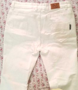 White Straight Leg Jeans