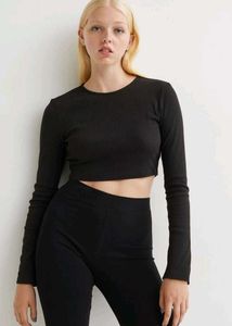Shein Ribbed Cotton Summer Crop Top