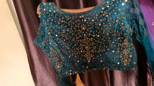 Fully work Blue lehgah choli without dupatta