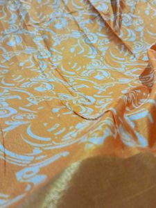 Orange Blouse Piece Material