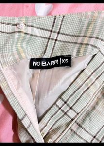 Green Plaid Mini Skirt