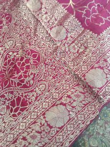 Red &amp; Gold Banarasi Silk Saree