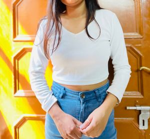 White Crop Top