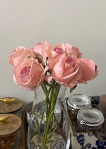 Elegant Peach Roses Bouquet artificial