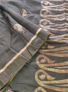 Light Weight Brown Cotton Silk Saree