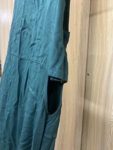 Green Dress With Waist Cut Out