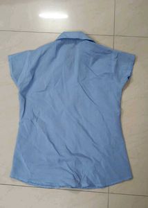Light Blue Button-Down Top