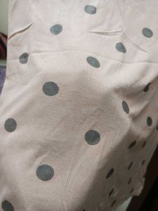 Nude color tshirt with sliver patch work.