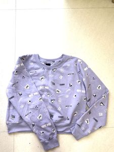 Cute Lavender Graphic Sweatshirt