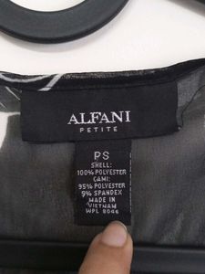 Branded floral sheer top with attached camisole