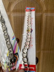 Silver Tone Bracelet Chains - 2 Pack