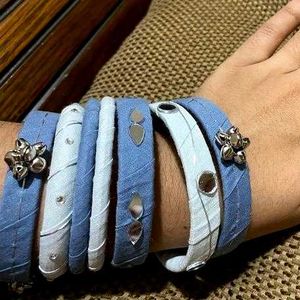 Blue Fabric Bangles🧿