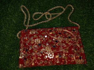 Embroidered Clutch Bag