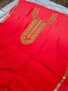 Unstitched Gorgeous Embroidered Kurta