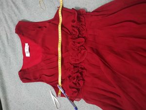 Maroon Ruffled Dress