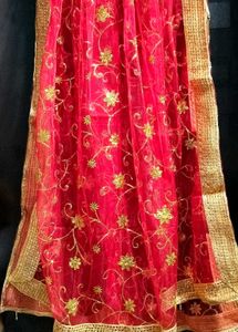 TRADITIONAL RED POOJA CHUNNI/CHUNRIES