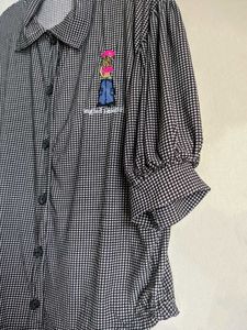 Black And White Checks Casual Wear Shirt