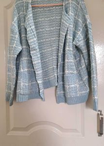 Blue Knit Cardigan